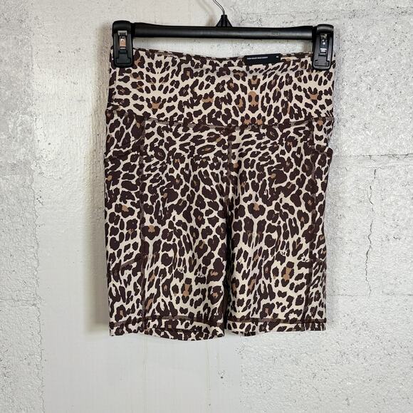 Dkny Sport Women's Mid Rise Bike Shorts - Natural Cheetah XS - Picture 7 of 9